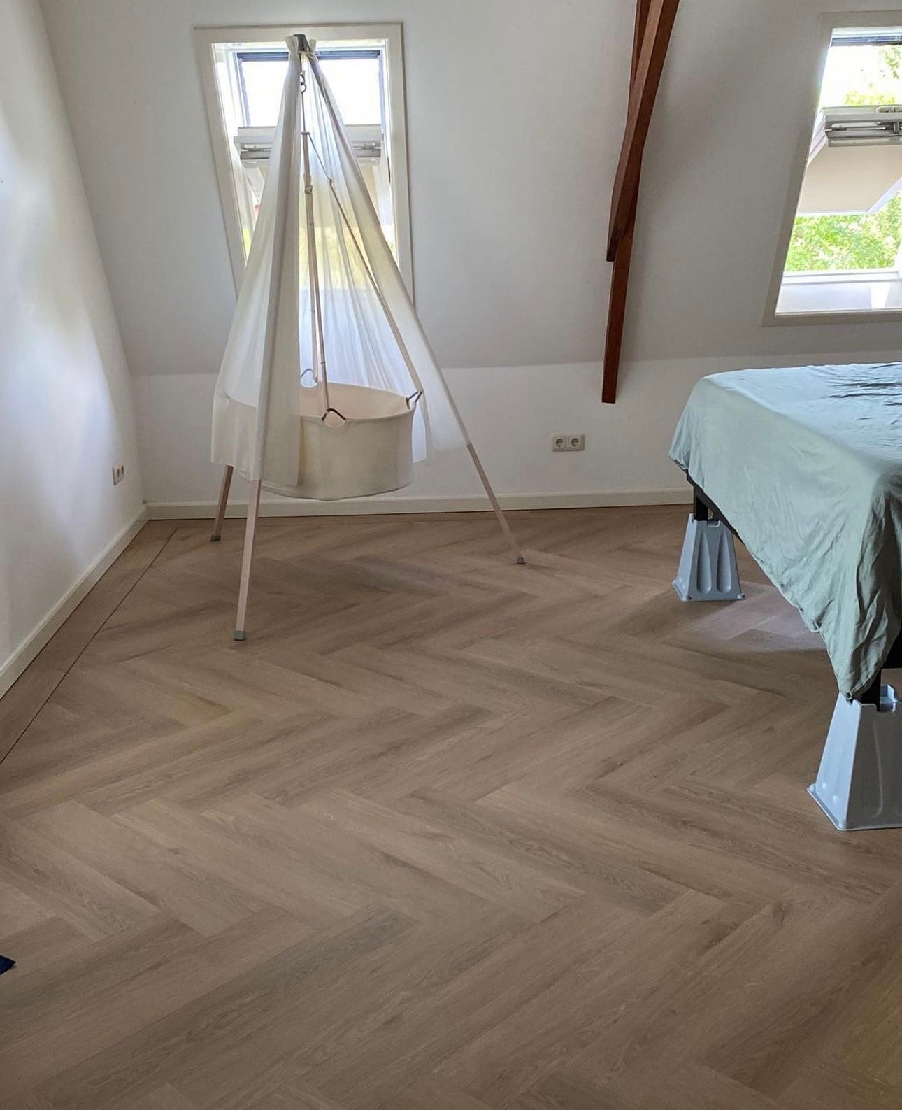 Zoë Korenbloem Eiken PVC Visgraat XL