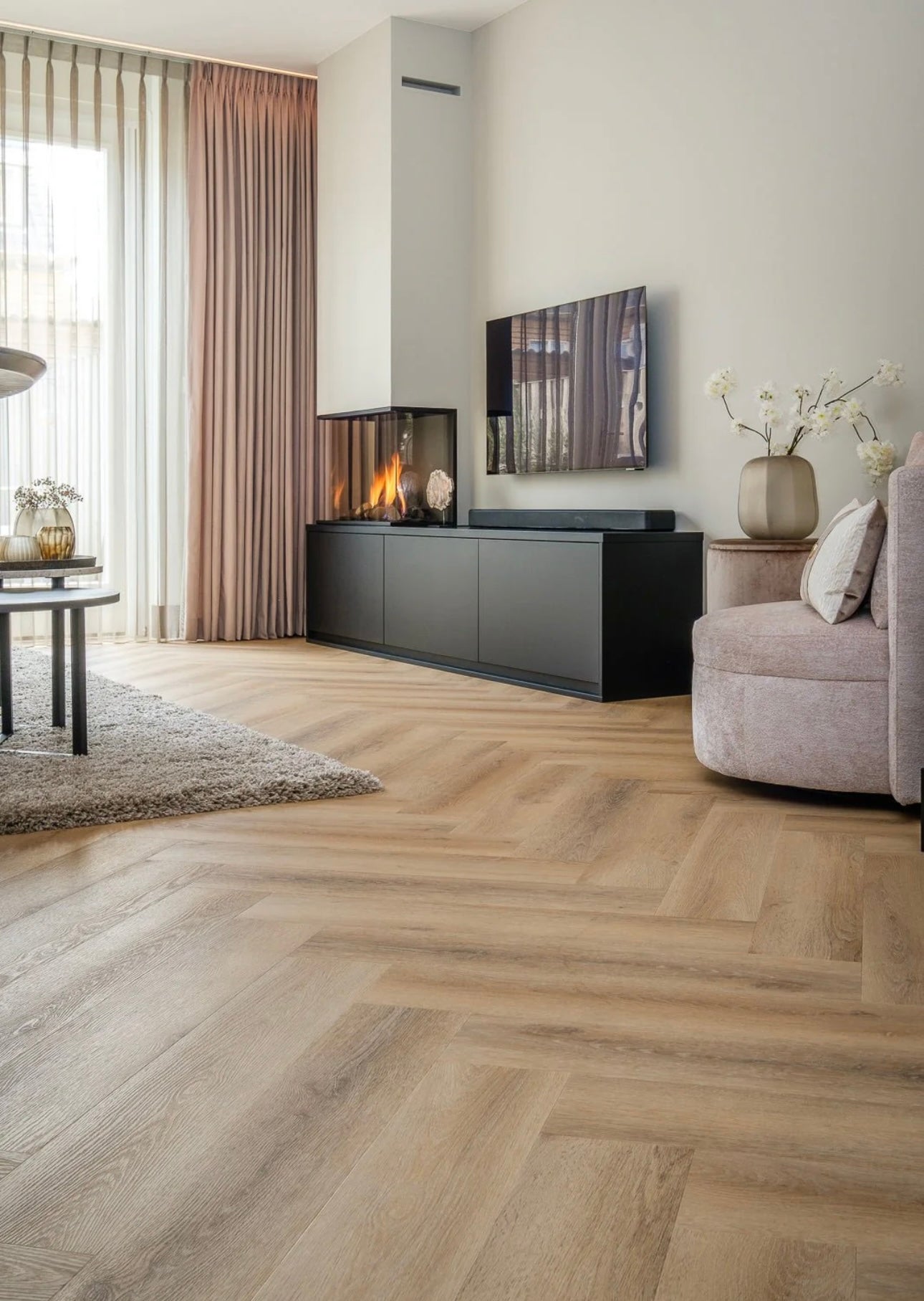 Celina Aarde Eiken PVC Visgraat